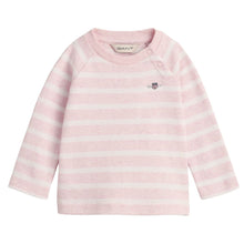 Load image into Gallery viewer, White &amp; Pink Striped Top