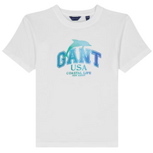 Load image into Gallery viewer, White &amp; Blue Dolphin T-Shirt