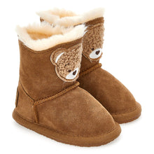 Load image into Gallery viewer, Suede Fur Lined Bear Boots