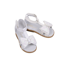 Load image into Gallery viewer, White Patent Sparkle Sandal
