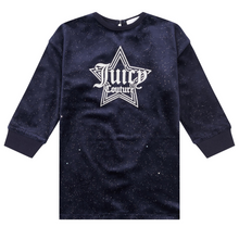 Load image into Gallery viewer, Navy Glitter Star Dress