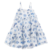 Load image into Gallery viewer, White & Blue Ocean Dress