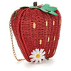 Red Straw Strawberry Bag