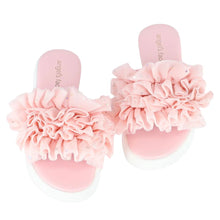 Load image into Gallery viewer, Pink Sparkle &#39;Juliet&#39; Ruffle Sliders