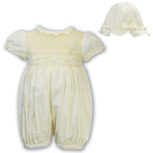Load image into Gallery viewer, Yellow Flower Romper &amp; Hat