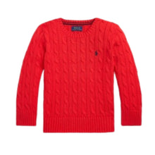 Load image into Gallery viewer, Red Cable Knit Jumper