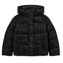 Load image into Gallery viewer, Black Shimmer Puffer Jacket