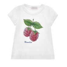Load image into Gallery viewer, White "Alice" Fruits Rhinestone T-Shirt