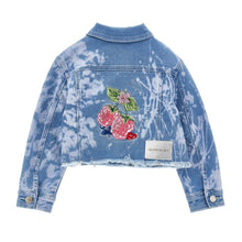 Load image into Gallery viewer, Rhinestone & Embroidered "Alice" Denim Jacket