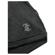 Load image into Gallery viewer, Black Velour Sweat Top & Shorts Set