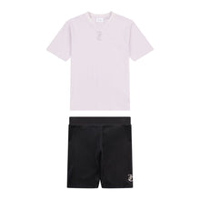 Load image into Gallery viewer, Lilac T-Shirt & Black Cycling Shorts Set