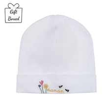 Load image into Gallery viewer, White Embroidered Flower Hat