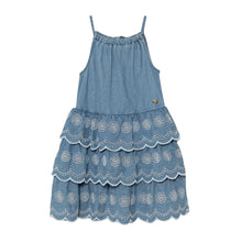 Load image into Gallery viewer, Blue Denim Broderie Anglaise Dress