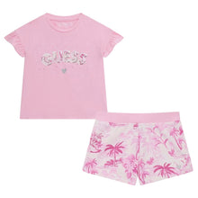 Load image into Gallery viewer, Pink Palm Shorts & T-Shirt Set