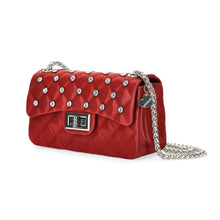 Load image into Gallery viewer, Red & Silver Rhinestone Bag