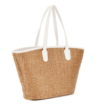 Load image into Gallery viewer, Straw Heart Tote Bag