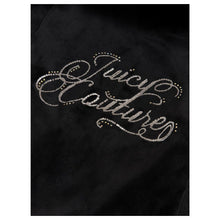 Load image into Gallery viewer, Black Slim Leg Glitter & Diamante Logo Tracksuit