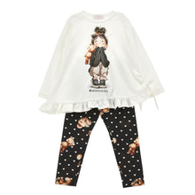 Load image into Gallery viewer, Black & White Teddy Legging Set