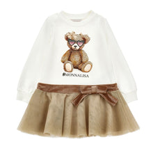Load image into Gallery viewer, Ivory & Tan Tulle Teddy Dress