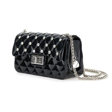 Load image into Gallery viewer, Black & Silver Rhinestone Bag