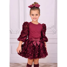 Load image into Gallery viewer, Burgundy Roses "Khaila" Skirt Set
