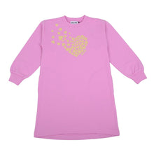 Load image into Gallery viewer, Pink & Gold Heart Sweat Dress