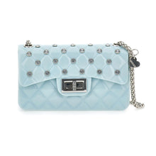 Load image into Gallery viewer, Pale Blue & Silver Rhinestone Bag