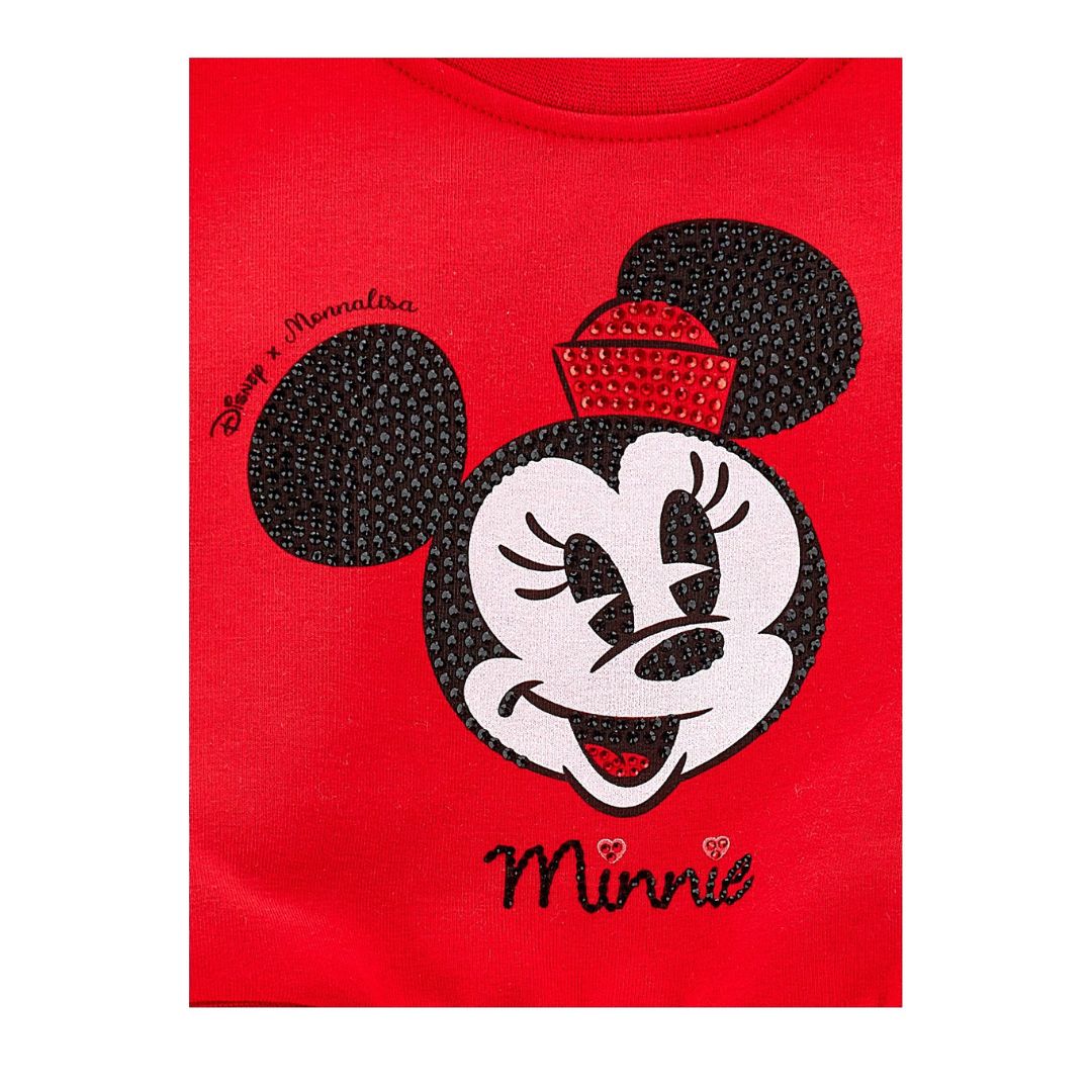 Robe Sweat-shirt Monnalisa Minnie Mouse Léopard Et Noir - Taille 12 Ans - Occasion Très Bon état
