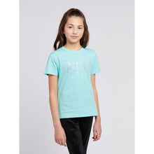 Load image into Gallery viewer, Pale Turquoise Diamante Logo T-Shirt