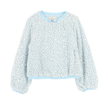 Load image into Gallery viewer, Pale Blue Boucle Sequin Skirt Set