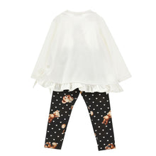 Load image into Gallery viewer, Black & White Teddy Legging Set