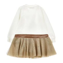 Load image into Gallery viewer, Ivory & Tan Tulle Teddy Dress