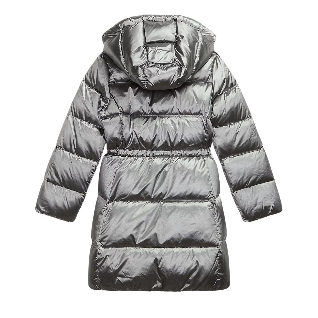 RALPH LAUREN - Girls Metallic Grey Hooded Down Coat – Village Kids RALPH LAUREN - Girls Metallic Grey Hooded Down Coat – Village Kids