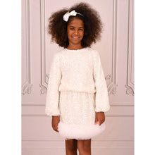 Load image into Gallery viewer, Ivory Boucle Sequin Skirt Set