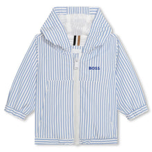 Load image into Gallery viewer, Blue &amp; White Striped Windbreaker