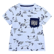 Load image into Gallery viewer, Blue &amp; Navy Boat T-Shirt