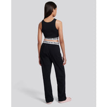 Load image into Gallery viewer, Black Crop Vest Lounge Set