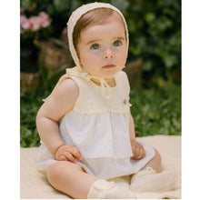 Load image into Gallery viewer, Yellow Spotty Dress & Knitted Bloomers