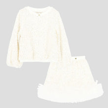 Load image into Gallery viewer, Ivory Boucle Sequin Skirt Set
