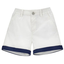 Load image into Gallery viewer, White & Navy Shorts