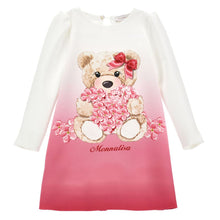 Load image into Gallery viewer, Ivory &amp; Pink Flower Bear Dress