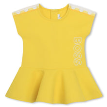 Load image into Gallery viewer, Yellow Button Logo Dress