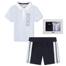 Load image into Gallery viewer, Blue Polo &amp; Navy Shorts Gift Box