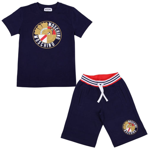 Navy Circle Logo Shorts Set