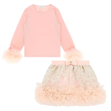 Load image into Gallery viewer, Blush Pink Jacquard Skirt Set