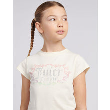 Load image into Gallery viewer, Cream T-Shirt & Purple Velour Shorts Set