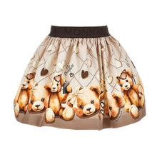 Load image into Gallery viewer, Ivory & Brown Teddy Skirt Set