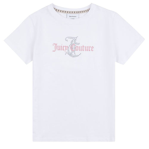 White Rhinestone Logo T-Shirt