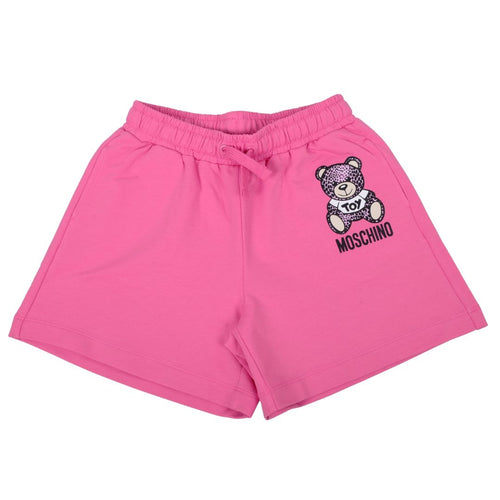 Pink Leopard Bear Logo Shorts
