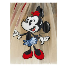 Load image into Gallery viewer, Navy & Beige "Minnie Mouse" Belted Dress